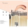 Vtrem 15 PCs Kabuki Brush Powder Foundation Premium Cosmetic Makeup