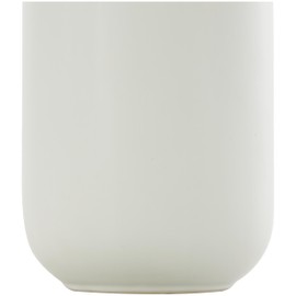 CosmoLiving by Cosmopolitan Ceramic Decorative Vase Centerpiece Vase with Abstract Gold Melting Drips, Flower Vase for Home Decoration 5" x 5" x 14", White