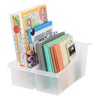 IRIS USA Plastic Book Bin Magazine Holder, 8-Pack, Vertical Standing