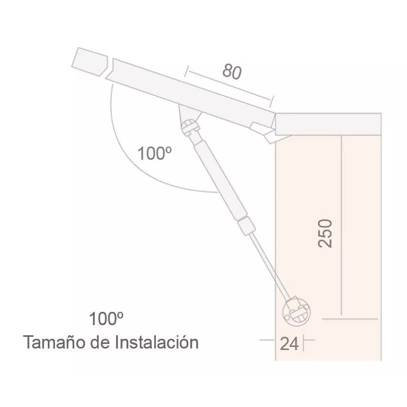 LIZOFERTAS Pistón Amortiguador De Gas Para Puertas De Cocinas Closet