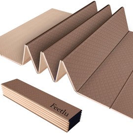 Foldable Yoga Mat-1/4 Inch Thick - Easy to Storage Travel Yoga Mat Foldable Lightweight for Fitness - Anti Slip Folding Exercise Mat for Yoga, Pilates, Home Workout & Floor Exercise(Purple/Black)