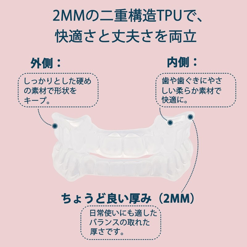 Dentellea Mouthpiece, Snoring, Night Guard, Bruxism, Sleeping, Sleeping Support, Reusable