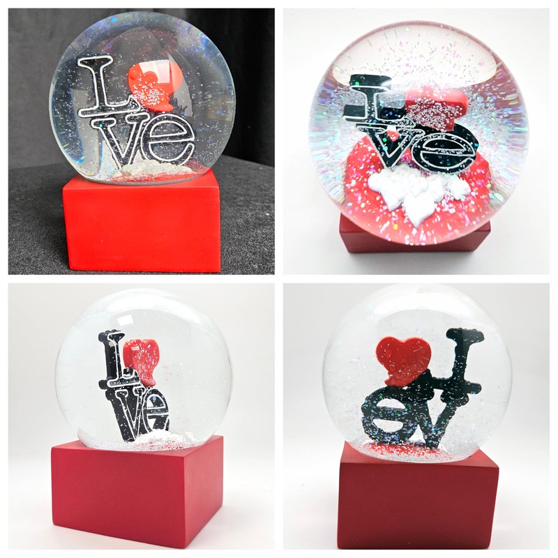 Snow Globe Love with Heart | Lettering Love on Base