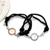 2pcs Best Friends Pair Heart-shaped Charm Bracelet, Round Stainless Steel