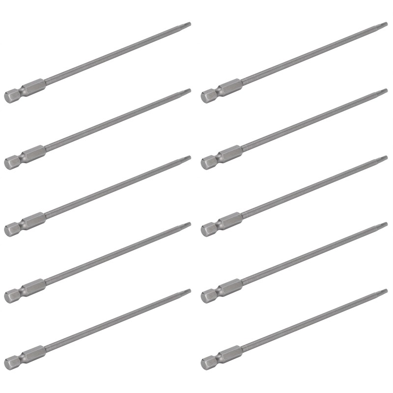 10Pcs Screwdriver Bit Electric 3mm Hex Strong Magnetic Hardened Hardware