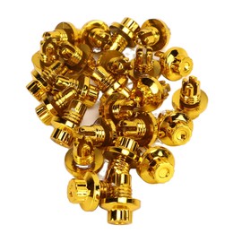 Socobeta Wheel Rim Rivets Nuts, Gold Wheel Rim Rivets Kit Heat Resistant ABS 25pcs for AH Ds Series Wheel Rims Cap Lip