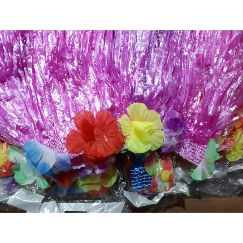 Falda Hawaiana 5 Piezas Disfraz Niña Adulto