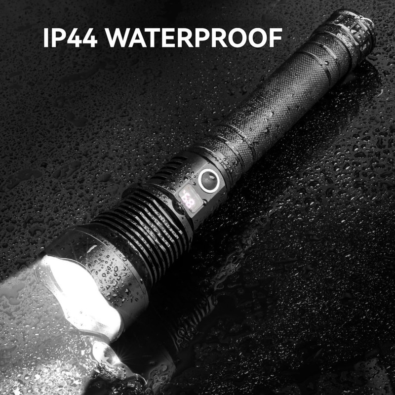 MANGOKKA Flash Light Rechargeable, 2000 Lumens LED Flashlights, Zoomable Tactical