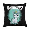 Rainbows Are Just Unicorn Breadcrumbs Unicorn Throw Pillow