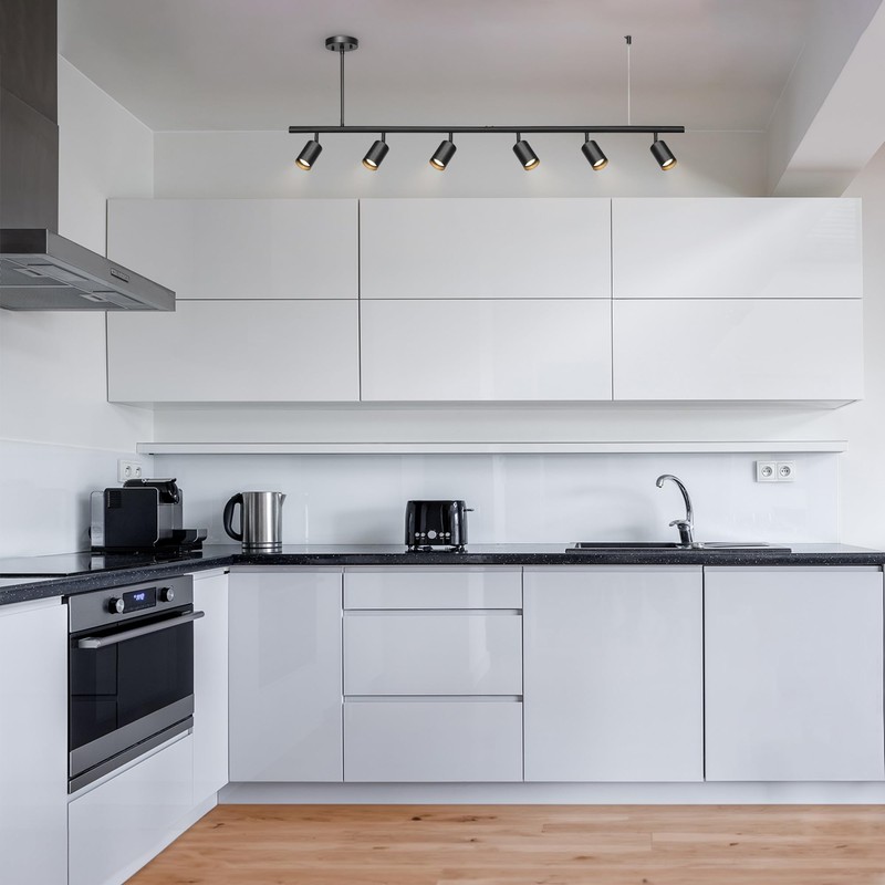 GLOBE Electric 64000123 55" 6-Light Adjustable Height Track Light, Matte