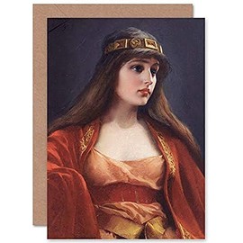 Falero Bedouin Girl Painting Fine Art Greeting Card Plus Envelope Blank Inside