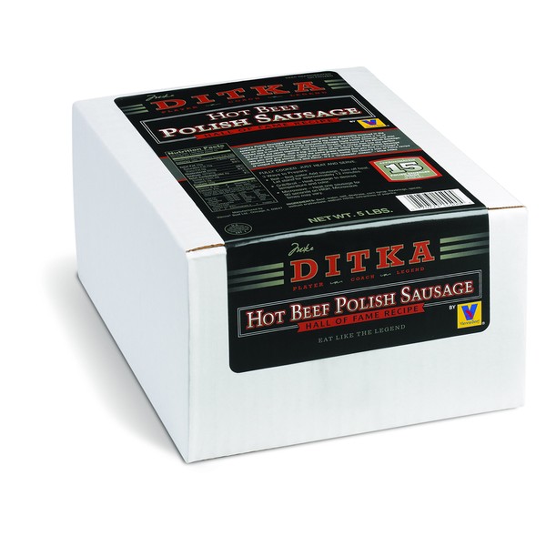 Ditka Monster Hot Polish Sausage 8" 3:1 5 lbs. 15 count