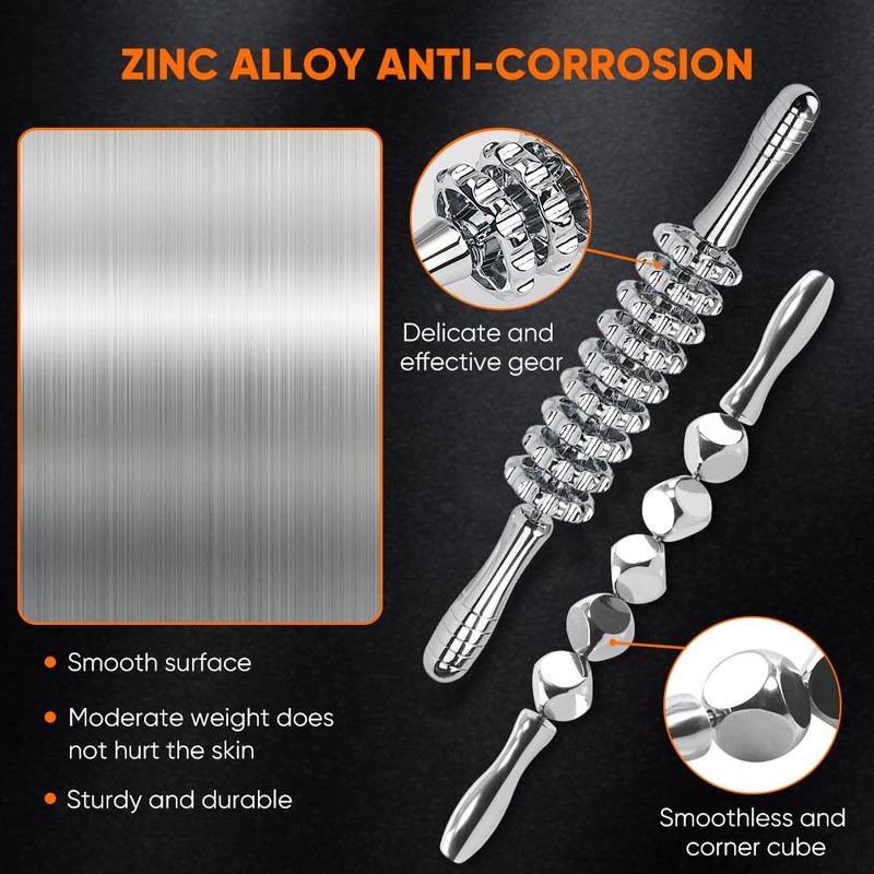 ONUEMP 2pcs Stainless Steel Massage Rollers for Ice Body Sculpting,