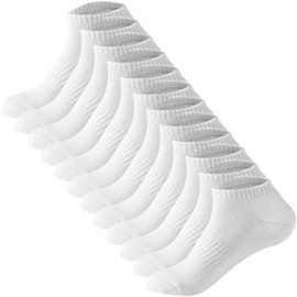 Dress Cici Cotton Ankles Socks for Men, Lightweight Low Cut Socks with instep And Cuff Knitting Ribbing (6 Set: White 6Pairs), Asia Size One Size