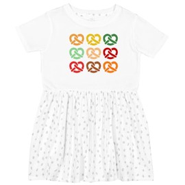inktastic Oktoberfest Colorful Pretzels Toddler Dress 3T White with Speckles 46e3d