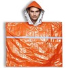 Extra Large High Visibility Emergency Survival Poncho, Mylar Liner -