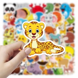 Cute Animal Stickers for Kids, 100 Pcs Zoo Animal Stickers for Water Bottle, Vinyl Waterproof Farm Zoo Sticker for Water Bottle Laptop for Kids Teens