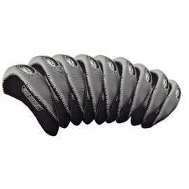 Longridge EZE Golf Iron Covers (Pack of 10) - Silver/Black