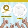 DOERDO 1 Roll+50 Pcs Clear Plastic Boxes Glitter Wrapping Ribbon,
