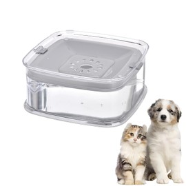 Wuudi Water Bowl for Dogs No Drooling 2 L, Drinking Bowl Dog Anti Slip Non-Slip Large Capacity Dog Bowl Leak-Proof Water Dispenser for Cats Pets