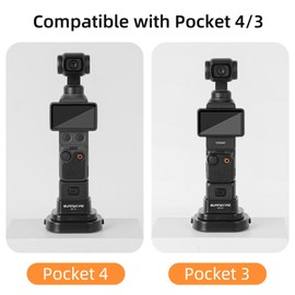 Osmo Pocket 4 3 Mount Base, Anti-Slip, Charging Stand, Suitable for Tabletop/Ground/Cars, For Fixed Point Shooting, Charging Port, Plastic, Osmo Pocket 4, Fixed Bracket, For Vlog Recording, Driving