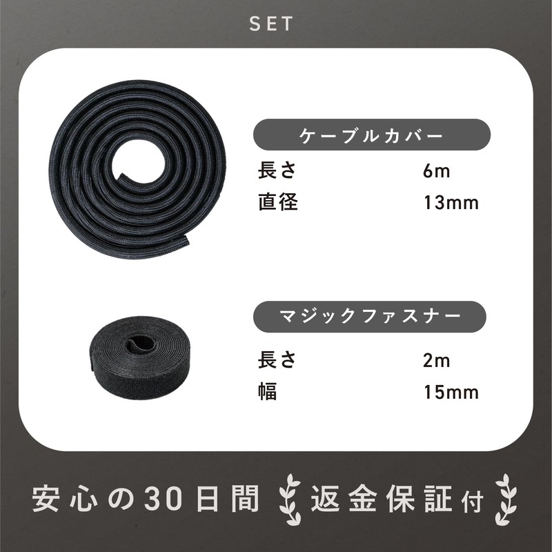 PLUSDEN Cable Cover [Minimalist Desk in One] with Cable Tie