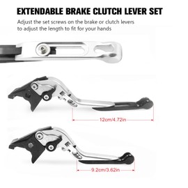 CHIFUN Brake Lever and Clutch Lever Set Replacement for Yamaha YZF R6 1999-2004 R1 2002-2003 Aluminum Motorcycle Handlebar Lever Foldable Length Adjustable(Blue)