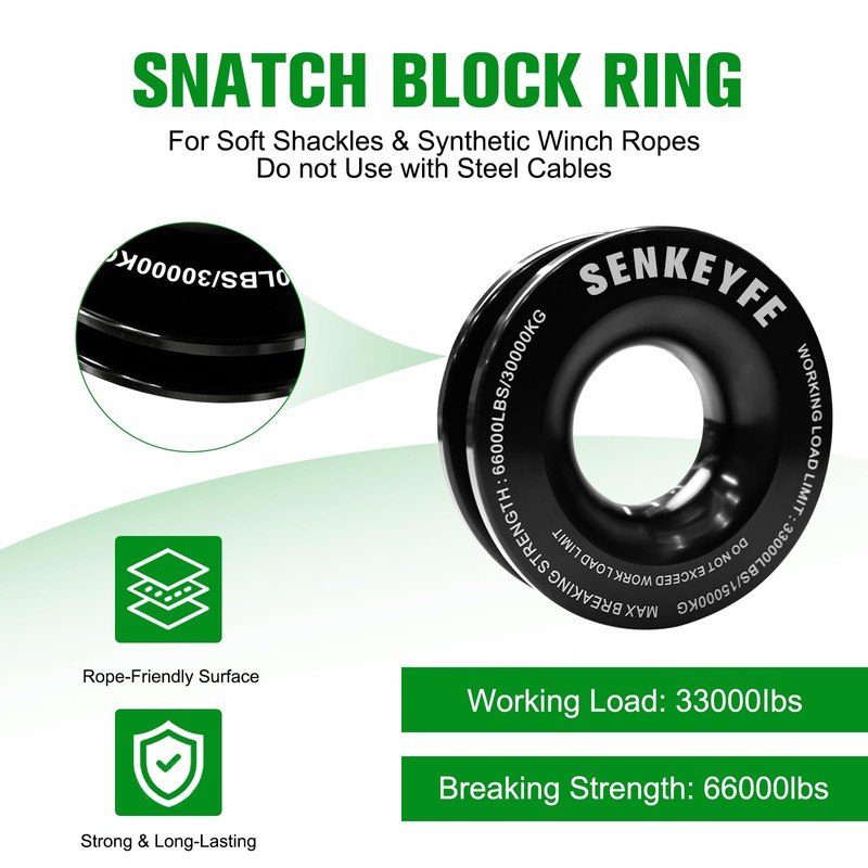 Soft Shackle & Recovery Ring, 1 in x 35 in