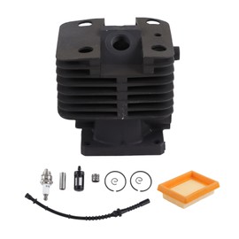 Trimmer Cylinder Kit Iron Wear Resistant High Hardness Cylinder Spark Plug Set for Stihl FS120 FS200 FS250