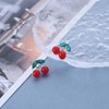 Yienate Trendy Simulation Cherry Dangle Earrings Tiny Red/White Cherry Earrings