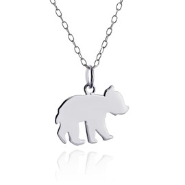 FashionJunkie4Life Collar con dije de plata de ley, Plata esterlina