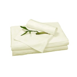 BedVoyage Bamboo Sheets - 3 Piece Bed Sheet Set - Hypoallergenic - 100% Rayon Viscose Bamboo (TwinXL, Ivory)