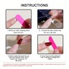 Posyofet 24Pcs Red Glossy Square ABS False Nails, Full Cover,