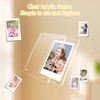 JUOIFIP 12 Pack Acrylic Polaroid Magnetic Frames for Refrigerator, Clear