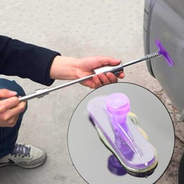 Hyamass 12Pcs Dent Puller Tabs - Professional Automotive PDR Tools with Ice Suction Cups for Car Body/Hail Damage Removal, Paintless Dent Repair Accessories (Purple)