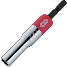 Top Industry (TOP) Alpha Socket for Electric Drills, 0.3 inch (8 mm), 18 V, Hexagonal Axis Reinforced Type, Size Coding, Alpha Series, Tsubamesanjo, Made in Japan