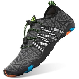 SAGUARO Men's Bathing Shoes, Women's Non-Slip Sole, Quick-Drying Swimming Shoes, C Grey, 44 EU