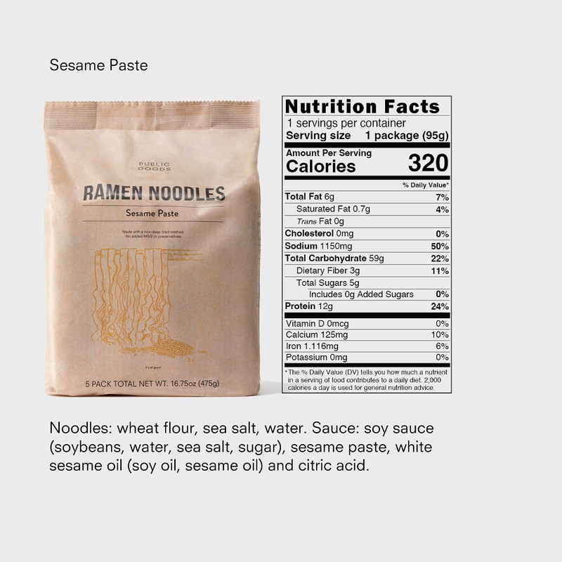 Public Goods Ramen Noodles | Brothless Vegan & Vegetarian Instant