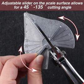 SPEEDWOX Multi Angle Miter Shear Cutter 45 Degree to 135 Degree Miter Cutter Hand Shear Trim Cutter Hand Tool Angle Cutter Tool for Wood Trim Miter Shears for Angular Cutting Molding for Plastic PVC