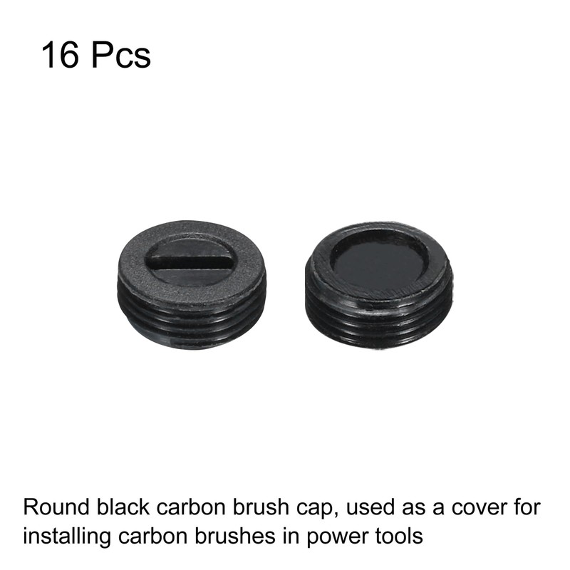 sourcing map Carbon Brush Holder Cap Motor Electric Brush Plastic