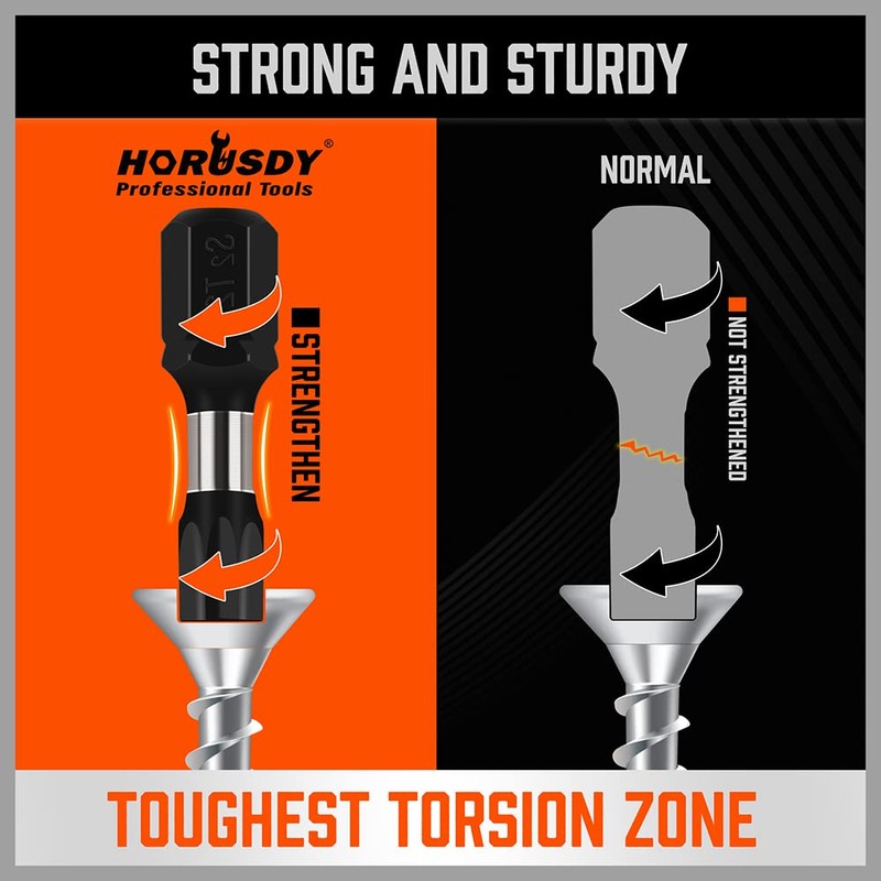 HORUSDY 15-Piece Torx Head Screwdriver Bit Set, T4-T40 Tamper Proof