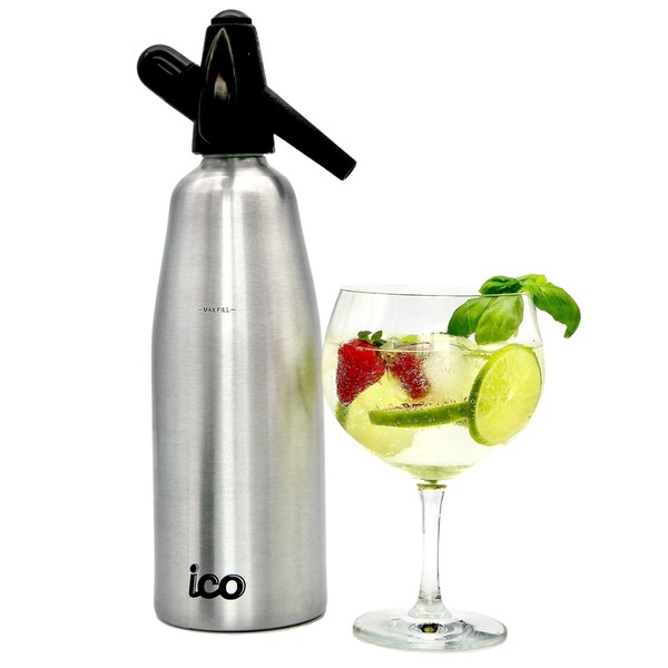 ICO Soda Siphon, Sparkling Water Maker, Soda Maker, Carbonated Water