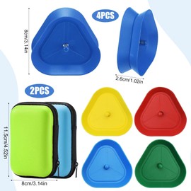 Dongcill Pack of 4 Children's Card Holders with 2 Playing Cards Box, Playing Card Holder, Plastic, Triangle Card Holder, Playing Cards, Secure Hold for Seniors, Adults, Children