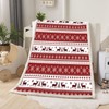Christmas Blanket Red Reindeer Bed Blanket Fluffy Fleece Bed Throws