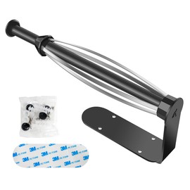 Vitoler Paper Towel Holder Under Cabinet, Single Hand Operable Paper Towel Holder Wall Mount with Damping Effect,Self-Adhesive or Drilled for Kitchen,Bathroom -Black
