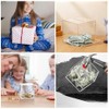 Granmagazz Unopenable Clear Acrylic Piggy Bank - Savings Coin Money