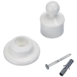 Kleine Wolke Stange Schrägwandhalter Farbe Weiss für Stangen mit Ø 25 mm