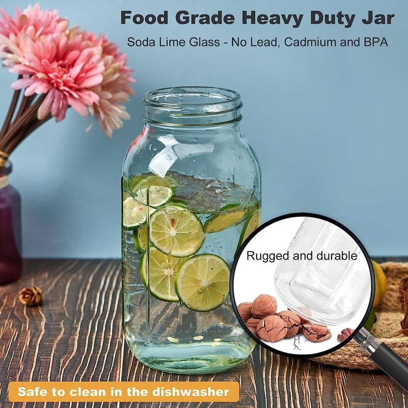 CTTPEG Pack of 2 Regular Mouth Mason Jar Lids with