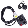 7/8in Motorcycle Handlebar Switch Horn Button Headlight Turn Signal Fog