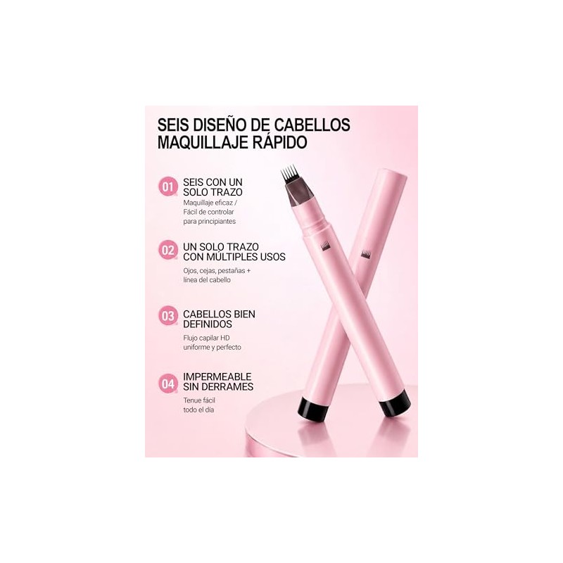 Erinde Lápiz Líquido para Microblading de Cejas para Mujer, Larga